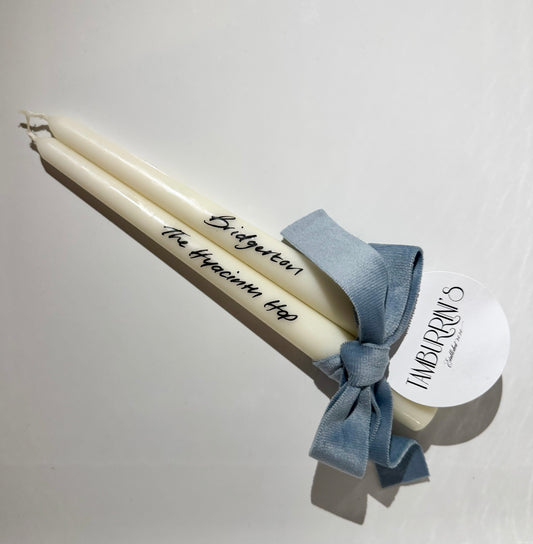 Custom Handwritten Personalised Dinner Candle